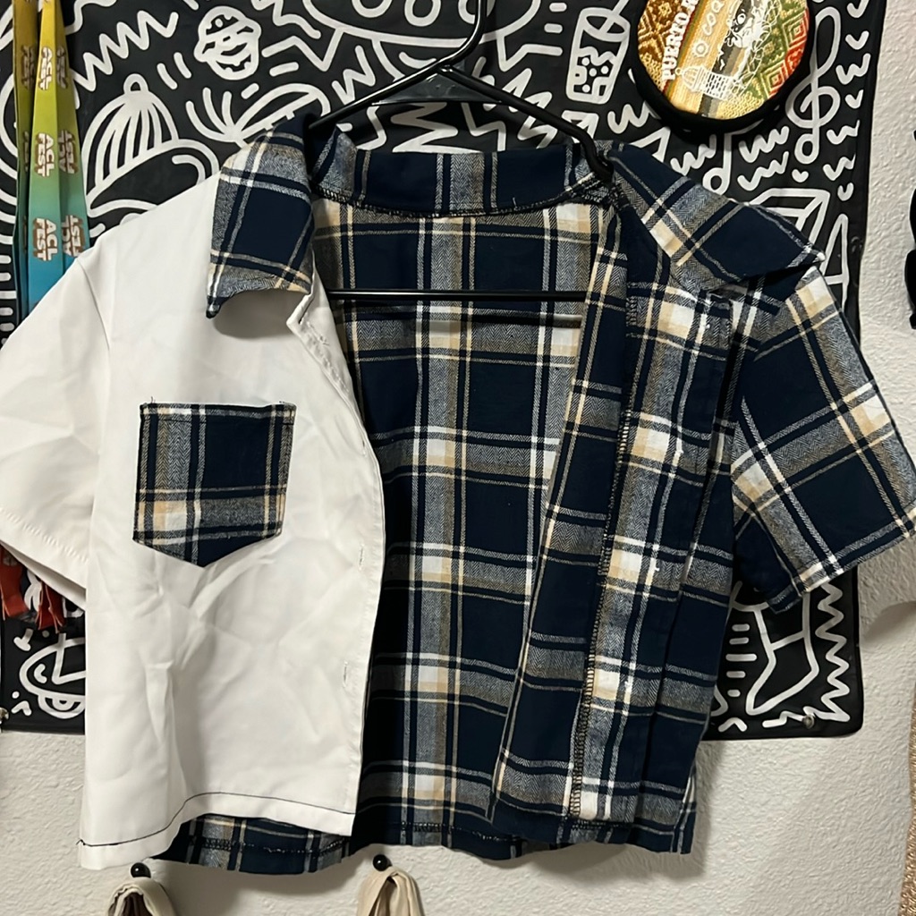 Plaid Cropped Button-Down